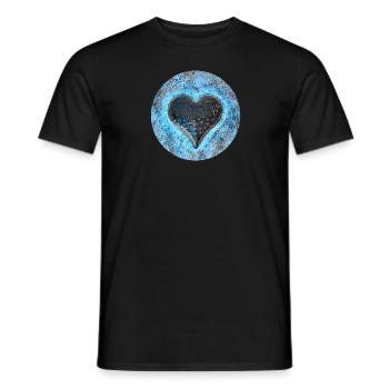 Glowing Heart /Spirit-Soul Collection - Men's T-Shirt - black - Front - AI Model Male 178 light (178cm)
