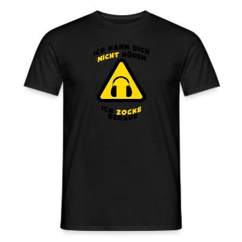 Kopfhörer Gaming T-Shirts Junge Gamer Geschenke - Männer T-Shirt - Schwarz - Vorne - AI Model Male 178 light (178cm)