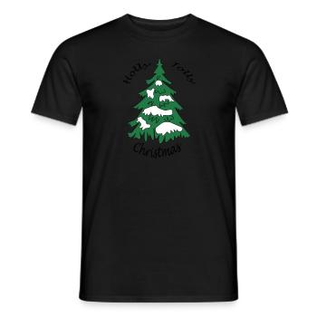 Holly Jolly Christmas - Men's T-Shirt - black - Front - AI Model Male 178 light (178cm)