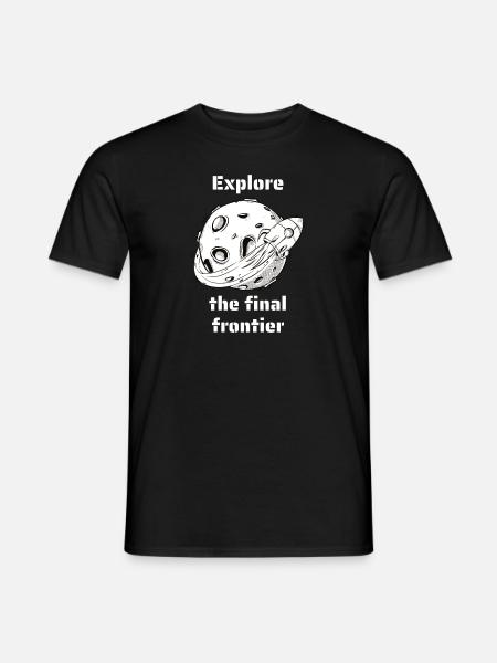 Explore The Final Frontier Retro Outer Space - Männer T-Shirt - Schwarz