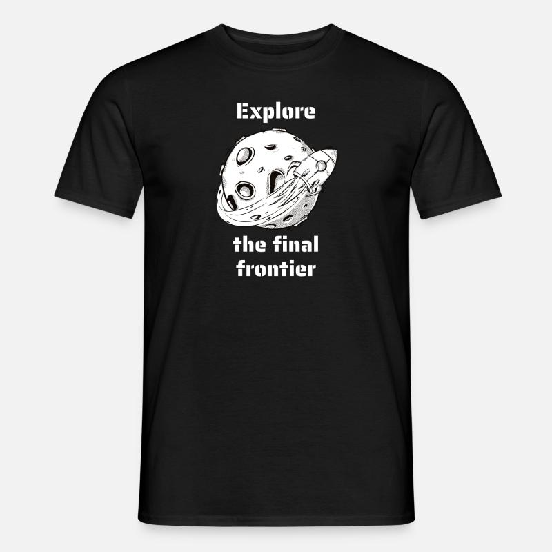 Explore The Final Frontier Retro Outer Space - Männer T-Shirt - Schwarz
