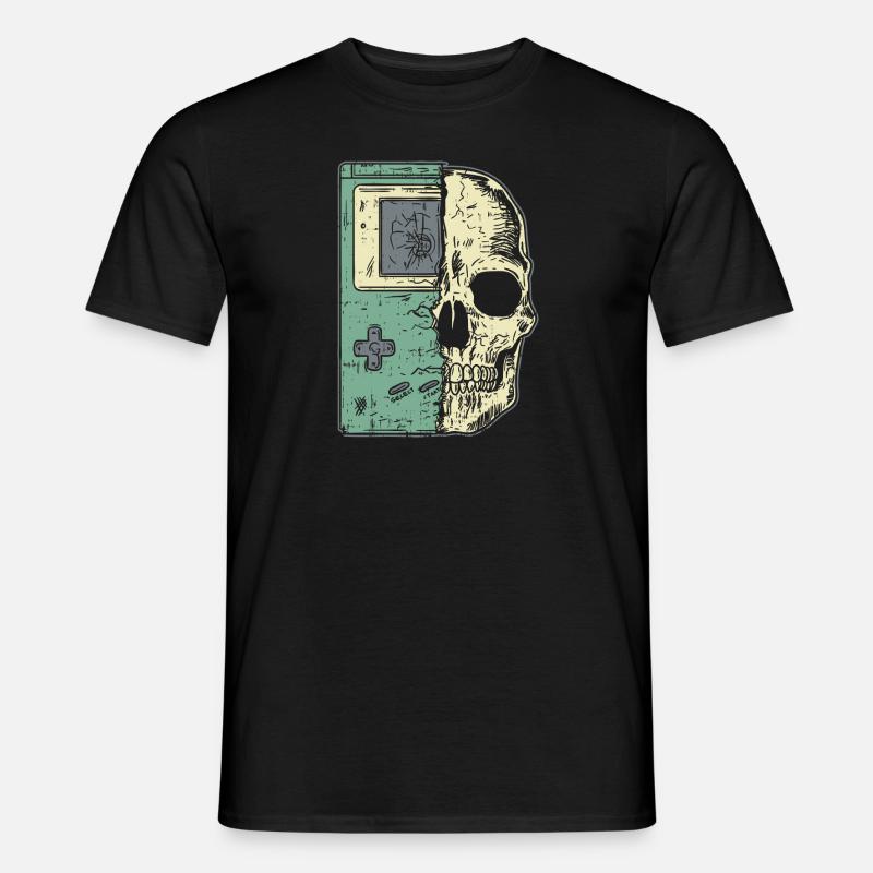 game boy skull - Männer T-Shirt - Schwarz