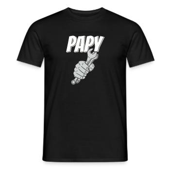 Cadeau papy bricoleur - T-shirt homme - noir - Devant - AI Model Male 178 light (178cm)