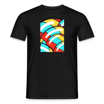 Dessin Multicolore - T-shirt homme - noir - Devant - AI Model Male 178 light (178cm)