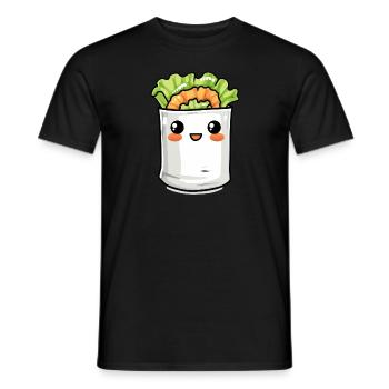 Bande dessinée Burrito drôle - T-shirt homme - noir - Devant - AI Model Male 178 light (178cm)