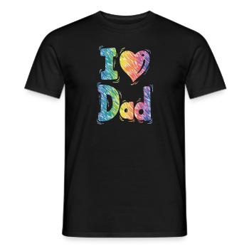 i love you dad dad favorite Best Father pops dad - Men's T-Shirt - black - Front - AI Model Male 178 light (178cm)