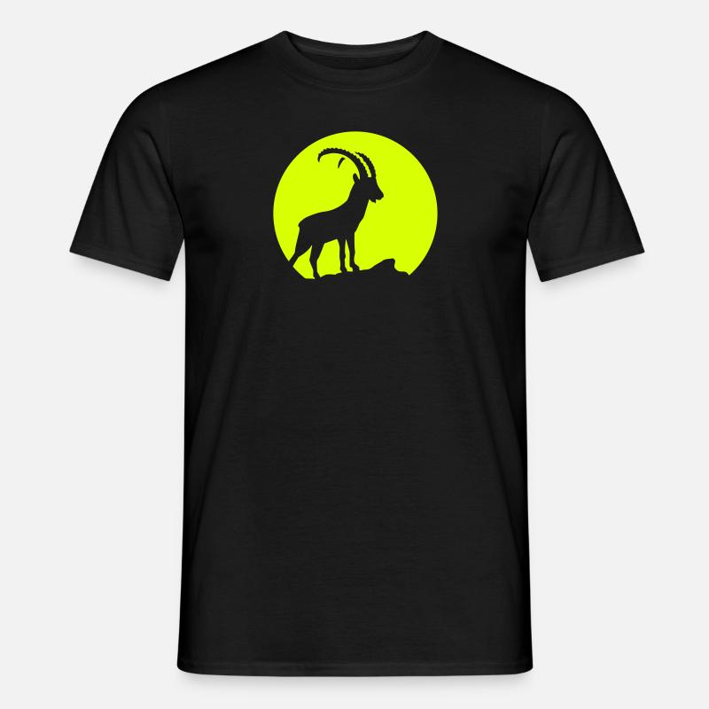 Steinbock - Männer T-Shirt - Schwarz