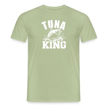 tuna - Men's T-Shirt - sage - Front - AI Model Male 178 light (178cm)