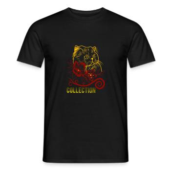 Cat - Männer T-Shirt - Schwarz - Vorne - AI Model Male 178 light (178cm)