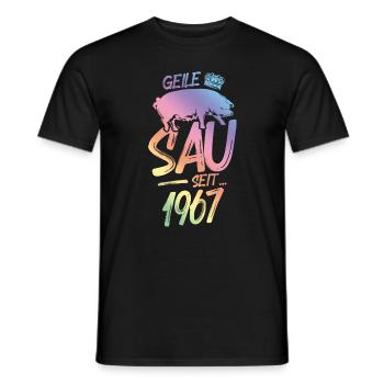 1967 Geile Sau - Männer T-Shirt - Schwarz - Vorne - AI Model Male 178 light (178cm)