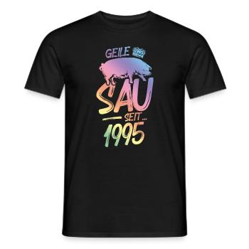 1995 Geile Sau - Männer T-Shirt - Schwarz - Vorne - AI Model Male 178 light (178cm)