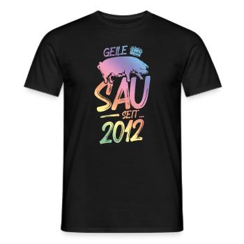 2012 Geile Sau - Männer T-Shirt - Schwarz - Vorne - AI Model Male 178 light (178cm)