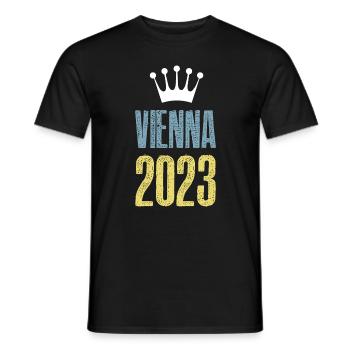 Vienna 2023 Wien Krone - Men's T-Shirt - black - Front - AI Model Male 178 light (178cm)