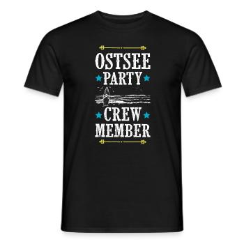 Ostsee Party Crew - Männer T-Shirt - Schwarz - Vorne - AI Model Male 178 light (178cm)