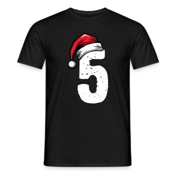 5 Number Christmas - Men's T-Shirt - black - Front - AI Model Male 178 light (178cm)