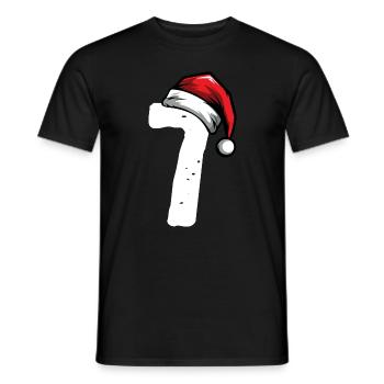 7 Numéro de Noël - T-shirt homme - noir - Devant - AI Model Male 178 light (178cm)