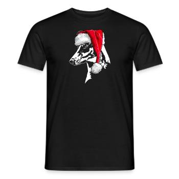 Santa KURZHAARCOLLIE Weihnachten Hunde Wilsigns - Männer T-Shirt - Schwarz - Vorne - AI Model Male 178 light (178cm)