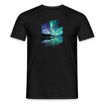 Aurores boréales - T-shirt homme - noir - Devant - AI Model Male 178 light (178cm)