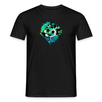 football - Men's T-Shirt - black - Front - AI Model Male 178 light (178cm)