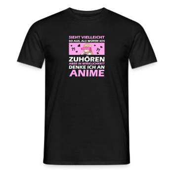 Waifu japanese anime - aesthetic - Männer T-Shirt - Schwarz - Vorne - AI Model Male 178 light (178cm)