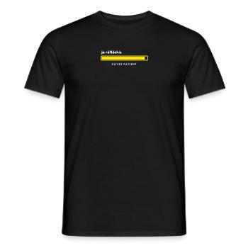 Humour Geek Chargement Je réfléchis Soyez Patient - T-shirt homme - noir - Devant - AI Model Male 178 light (178cm)