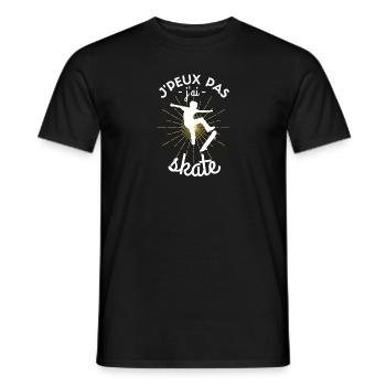 Je Peux Pas J'ai Skate Skateboard Skatepark Skater - T-shirt homme - noir - Devant - AI Model Male 178 light (178cm)