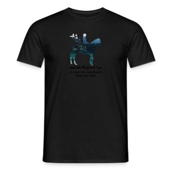 Dressage de passe-temps de sport de cheval de cadeau de forêt - T-shirt homme - noir - Devant - AI Model Male 178 light (178cm)