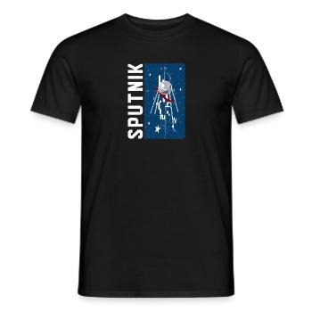 URSS Stars soviétiques Gagarine Spoutnik Vintage - T-shirt homme - noir - Devant - AI Model Male 178 light (178cm)