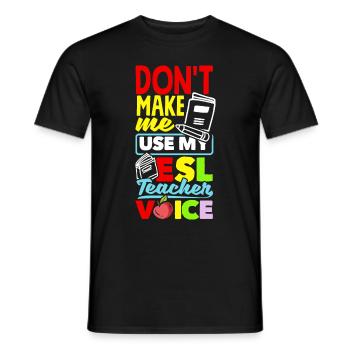 ESL Teacher Linguist Multilingual Teaching - Men's T-Shirt - black - Front - AI Model Male 178 light (178cm)