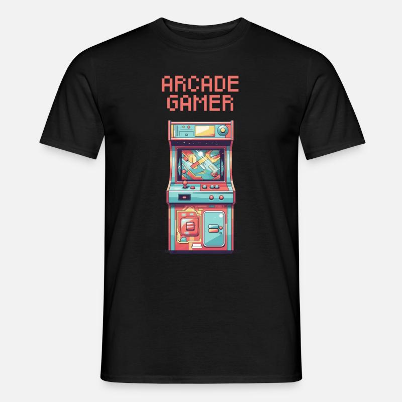 Arcade Gamer - Licht - Männer T-Shirt - Schwarz