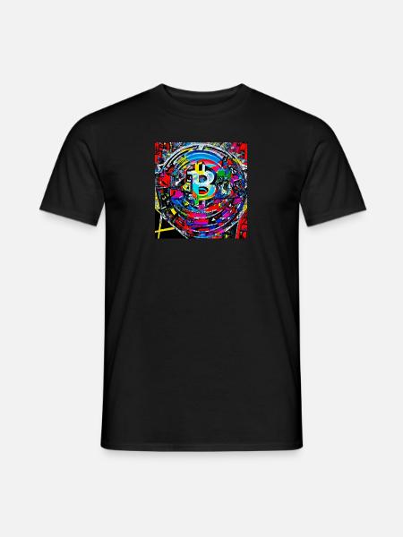 Bitcoin abstract - Männer T-Shirt - Schwarz