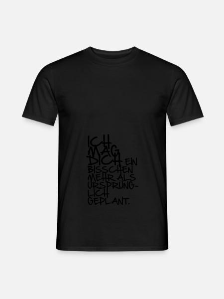 Ich mag dich ein bisschen mehr - Männer T-Shirt - Schwarz