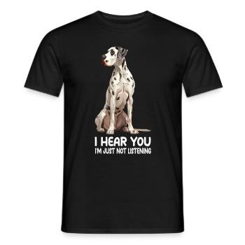 Great Dane - Männer T-Shirt - Schwarz - Vorne - AI Model Male 178 light (178cm)