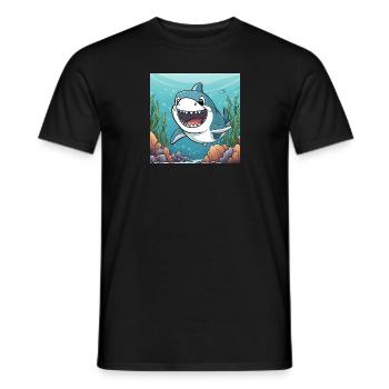 Requin - T-shirt homme - noir - Devant - AI Model Male 178 light (178cm)