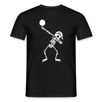Table tennis player Dabbing skeleton Table tennis - Men's T-Shirt - black - Front - AI Model Male 178 light (178cm)