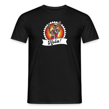 Skeleton Vacation Summer Mexico Beach Taco - Men's T-Shirt - black - Front - AI Model Male 178 light (178cm)