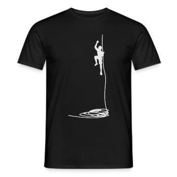 Funny saying for outdoor wanderer berg - Men's T-Shirt - black - Front - AI Model Male 178 light (178cm)