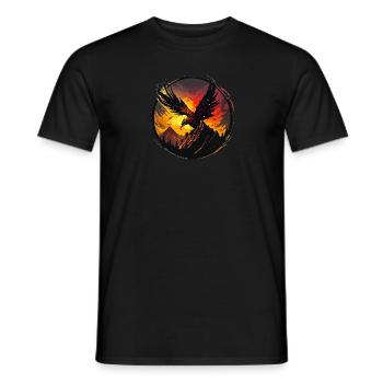 Puissant phénix montant, ligne d’icônes - T-shirt homme - noir - Devant - AI Model Male 178 light (178cm)