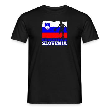 Slowenien Balkan Flagge Slowenen Urlaub - Männer T-Shirt - Schwarz - Vorne - AI Model Male 178 light (178cm)