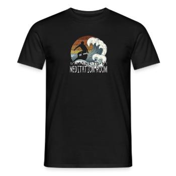 Ma salle de méditation Green Room Pipeline Surfer - T-shirt homme - noir - Devant - AI Model Male 178 light (178cm)