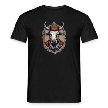 Bullenreiter, acht Sekunden Ruhm - Männer T-Shirt - Schwarz - Vorne - AI Model Male 178 light (178cm)
