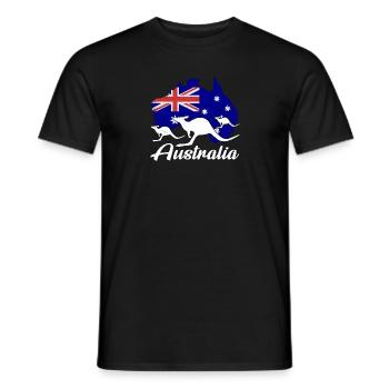 Australien Abstammung Känguru Australisch - Männer T-Shirt - Schwarz - Vorne - AI Model Male 178 light (178cm)