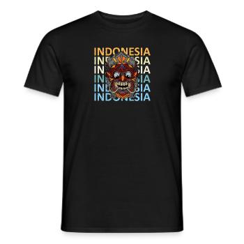 Barong Kultur Maske Indonesien Rangda Volk - Männer T-Shirt - Schwarz - Vorne - AI Model Male 178 light (178cm)