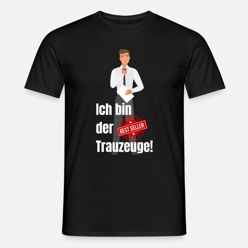 Ich bin der Trauzeuge - Männer T-Shirt - Schwarz