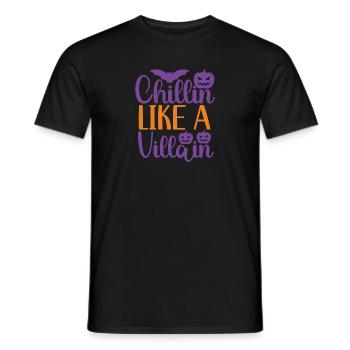 Chillin Like A Villain - Men's T-Shirt - black - Front - AI Model Male 178 light (178cm)