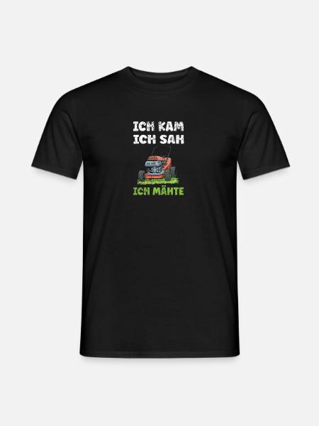 Rasentraktor Aufsitzmäher und Gartenarbeit Rasen - Männer T-Shirt - Schwarz