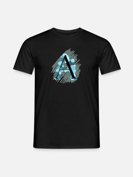 Buchstabe A - türkis - Männer T-Shirt - Schwarz