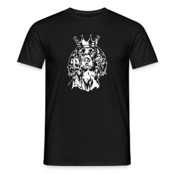 Kleiner Münsterländer Krone Hunde Hund Wilsigns - Männer T-Shirt - Schwarz - Vorne - AI Model Male 178 light (178cm)
