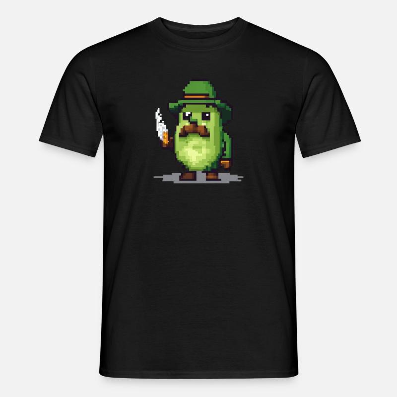 Avocado mit Schnurrbart - Männer T-Shirt - undefined