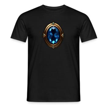 Indigo-Edelstein - Männer T-Shirt - Schwarz - Vorne - AI Model Male 178 light (178cm)